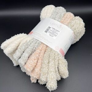 4 Pair Lemon Brand Cozy Crew Ladies' Socks Fuzzy Warm Socks Size 5-9.5